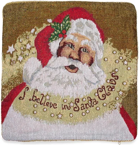 Vista 4 de Juego de 2 fundas de almohada con diseño de Navidad Believe in Santa