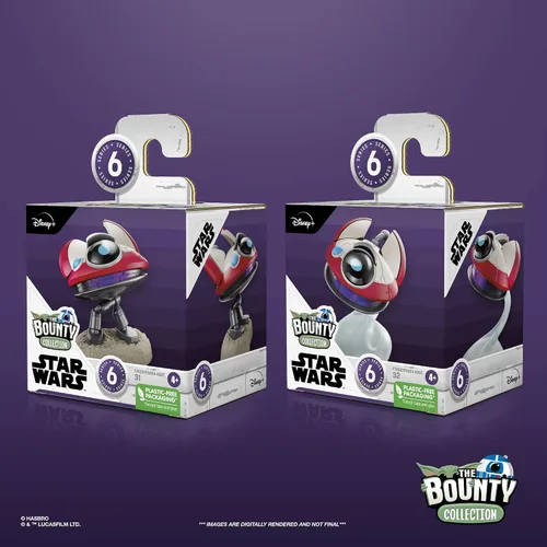 Vista 4 de STAR WARS The Bounty Collection Series 6, paquete de 2 mini figuras de acción L0-LA59 (Lola), escala de 2.25 pulgadas, juguetes para niños de 4 años