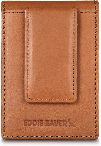 Vista 8 de Eddie Bauer Men's Slim Wallet Money Clip RFID Protection ID Window Genuine Leather EDC