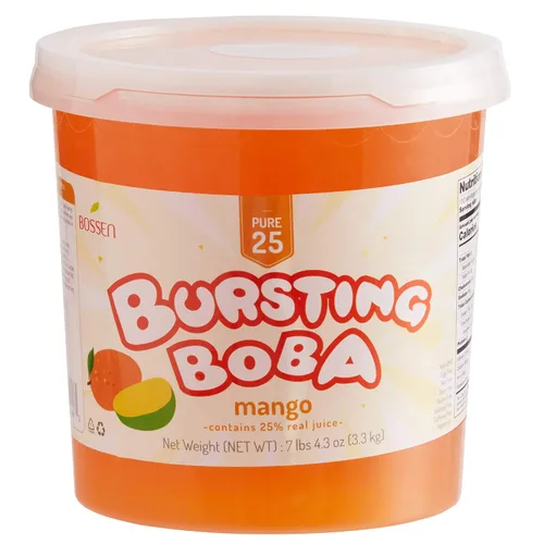 Vista 13 de Bossen Bursting Boba Pure25 relleno con un refrescante líquido afrutado que crea una explosión de sabor en tu boca. Haz en Taiwán 7.04 libras cada