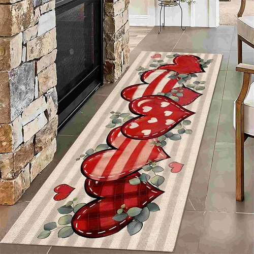 Vista 17 de Alfombra vintage con bandera estadounidense, 1.3 x 7 pies, diseño de estrellas y bandera estadounidense del Día de la Independencia, alfombra