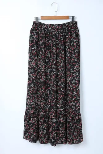 Vista 5 de Dokotoo Vestido bohemio para mujer, cuello en V profundo, conjunto de falda de 2 piezas, mangas casquillo, lazo en la cintura, vestido largo de gasa