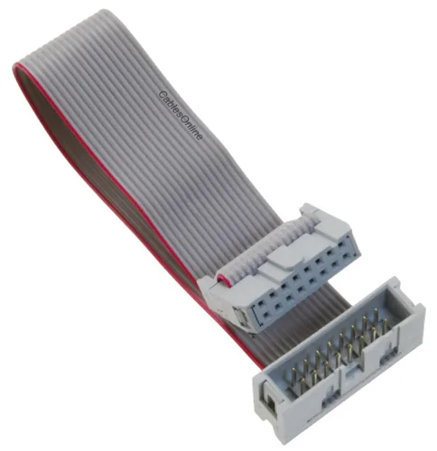 Vista 8 de CablesOnline, cable de extensión de cinta plana IDC de 16 hilos de 16 pines (2x8) de 0.100 in de paso de 4 pulgadas, FR-1604M