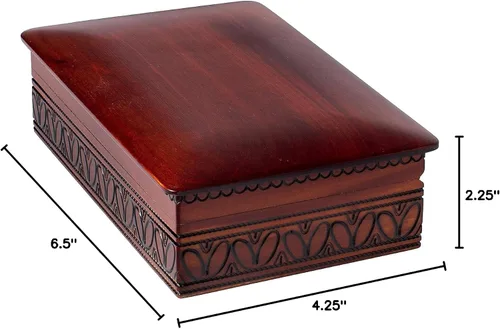 Vista 6 de JOYERÍA CAJA DE MADERA Hecho A Mano De Linden Recuerdo, Hecho En Polonia