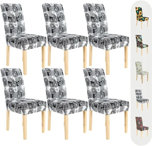 Vista 29 de Secgo - Juego de 2 fundas para sillas de comedor, funda elástica para sillas de comedor, fundas lavables de elastano para sillas de cocina Parsons