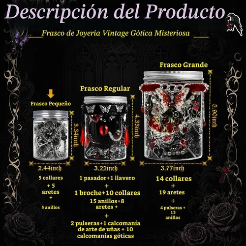 Vista 5 de SMUOBT Juego de cajas de joyería misteriosa, regalo sorpresa para mujeres