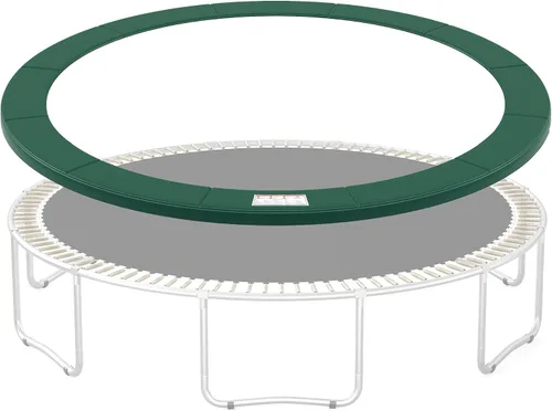 Vista 9 de SONGMICS Replacement Trampoline Safety Pad Mat, 10ft 12ft 14ft 15ft Standard Size, Spring Cover, UV-Resistant, Tear-Resistant, Edge Protection Verde