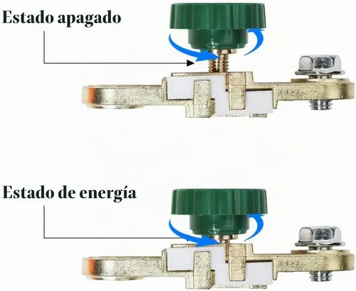 Vista 6 de Interruptor de desconexión de batería de automóvil de poste lateral, interruptor rápido de enlace de terminal de la batería del automóvil, aislador