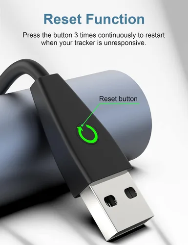 Vista 4 de 1M Reemplazo Fitbit Charge 5 & Luxe Cable de carga con botón de reinicio