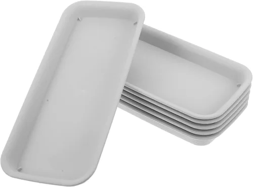Vista 11 de Bandeja rectangular de plástico para plantas, bandeja de goteo para maceta, bandeja de goteo para alféizar de ventana, estante de ventana de 9.73 x