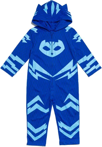 Vista 2 de PJ Masks Disfraz de Catboy con cremallera para niños pequeños a niños grandes