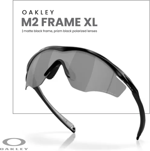 Vista 5 de Oakley M2 Frame XL OO9343 Shield - Lentes de sol para hombre + paquete con set de correa y accesorios, bolsa de microfibra