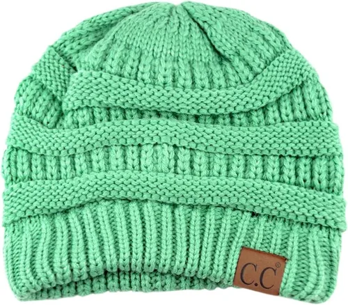 Vista 234 de C.C Trendy Warm Chunky Soft Stretch Cable Knit Beanie