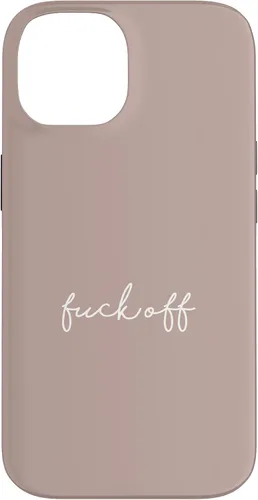 Vista 4 de Funda para iPhone 16 Pink Taupe Fuck Off Divertida manuscrita a mano con refranes sarcásticos groseros