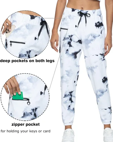 Vista 199 de Kcutteyg - Pantalones deportivos con bolsillos para mujer, diseño suave, ligero y de secado rápido, para entrenamiento, gimnasia, yoga y correr