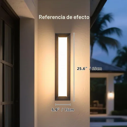 Vista 7 de MVBT Glass Modern Outdoor Wall Lights, 26" Outdoor Wall Sconces AC100-240V