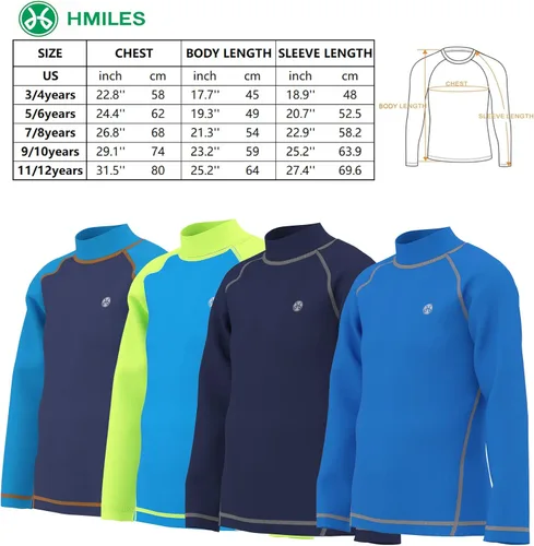 Vista 7 de Camiseta de natación con protección solar UPF 50+UV para niños de 3 a 12 años