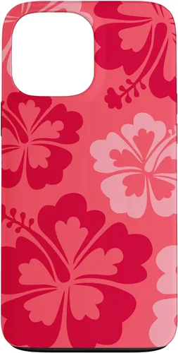Vista 24 de Hibiscus Flower Beach Hawaiian Exotic Floral Surf Cranberry Case for iPhone 17