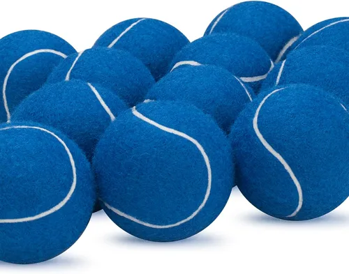 Vista 6 de SUNEZLGO Paquete de 12 pelotas de tenis, pelotas de tenis de entrenamiento de presión avanzadas, pelotas de tenis para perros, tenis grueso