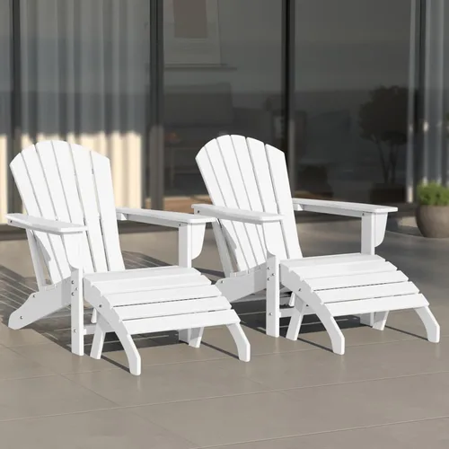 Vista 30 de WestinTrends Dylan - Silla Adirondack para exteriores con otomana, juego de 2 piezas, color negro