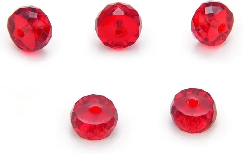 Vista 7 de 25 cuentas de cristal Heishi Rondelle redondas facetadas de Adabele austriaco de 0.315 pulgadas (0.315 in), color morado amatista compatibles