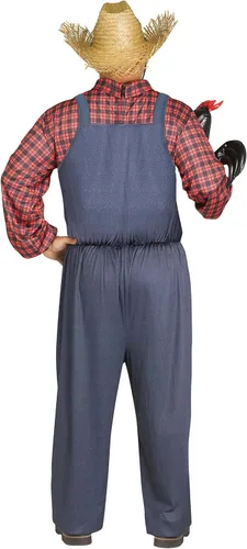 Vista 3 de Fun World Braggart Farmer Costume Standard Azul Hombre