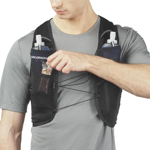 Vista 8 de Salomon ADV HYDRA VEST 4 Paquete de hidratación para correr Negro