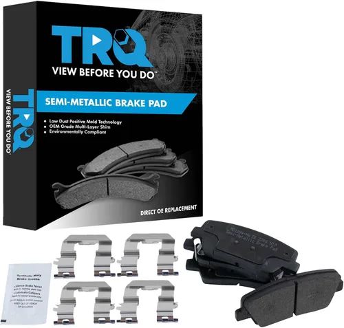 Vista 89 de TRQ Pastillas de freno delanteras semi metálicas compatibles con Ford Expedition 2018-2021 F-150 2018-2020 Lincoln Navigator 2018-2022