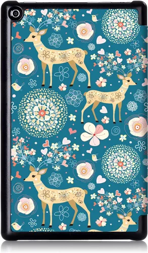 Vista 3 de EpicGadget Funda para Amazon Fire HD 10 / Fire HD 10 Plus (11.ª generación, lanzada en 2021) – Funda ligera de triple pliegue con función