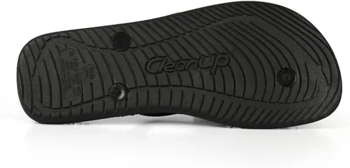 Vista 11 de CLEANUP Chanclas Flat Essence Black Exfoliante, masajista y relajante Sandalias de tanga cómodas y ligeras Fibras 100% veganas reciclables