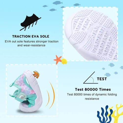 Vista 4 de JOINFREE - Zapatos de agua para niños y niñas, transpirables, de secado rápido, sandalias deportivas para la playa, ligeras, flexibles y para ir