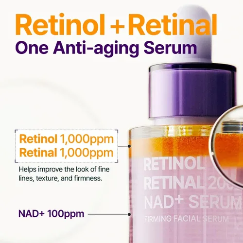 Vista 3 de PURITO Retinol 0.1% + Retinal 0.1% Suero facial antienvejecimiento para arrugas, líneas finas y piel más firme Retinoides duales con NAD+