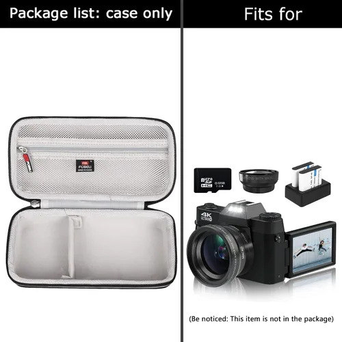 Vista 7 de FBLFOBELI Funda para cámara digital 4K para cámara digital Femivo/VETEK/IWEUKJLO/VJIANGER/WIKICO/OIEXI/Duluvulu/TEBNGIHNM/zheozeig/Oiadek 4K