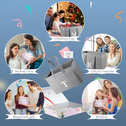 Vista 7 de TRSODD Regalos del Día de la Madre para Madrina Regalos de Cumpleaños para Mujeres Mejor Madrina de Todos los Tiempos Bolsas de Compras