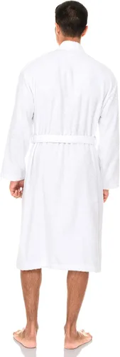 Vista 2 de TowelSelections Bata para hombre. Bata tipo kimono, de algodón con bucles turco, hecha en Turquía.