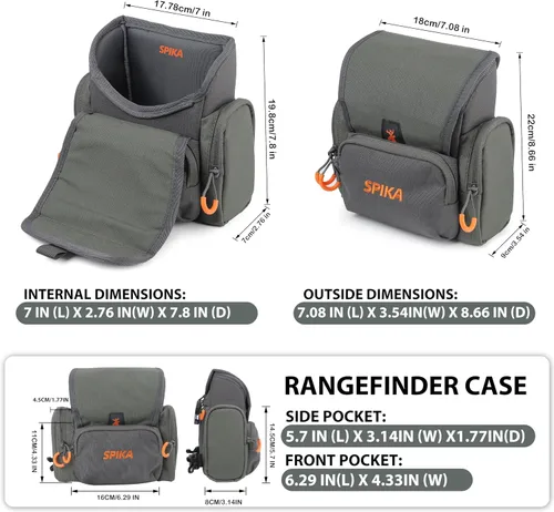 Vista 5 de SPIKA Binocular Arnés Pecho Pack, Bino Case con Telémetro Impermeable Bolsa para Caza