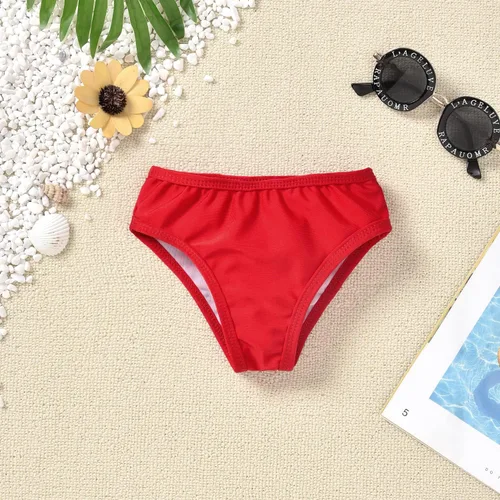 Vista 7 de Aalizzwell Conjunto de bikini de 3 piezas para niñas pequeñas con pantalones cortos de natación