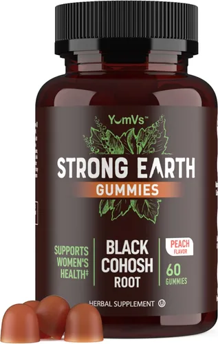 Vista 2 de YUM-V'S Strong Earth - Raíz de cohosh negro de 50 mg (60 unidades) - Extracto natural para la menopausia suplementos para sudores nocturnos