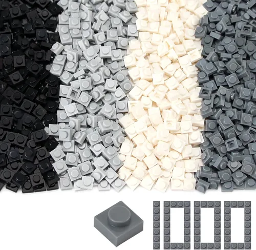 Vista 7 de Basic 1000 Piezas Placa 1x1 Ladrillos Creativos 20 Colores Piezas Conjunto de Bloques de Construcción y Juego Juguete Compatible con 3024 Accesorios