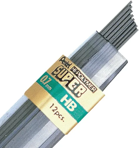 Vista 6 de Minas de Pentel Super Hi-Polymer, Gris