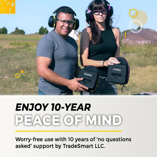 Vista 6 de TradeSmart All-in-One Shooting Ear Protection - Comfort+ NRR 28 Earmuffs, Glasses & Earplugs + Carry Case