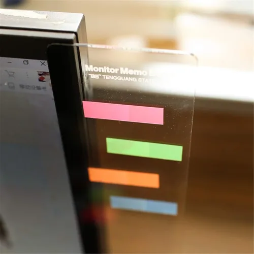 Vista 4 de MINSA Moderna multifunción, panel lateral de acrílico transparente, blocs de notas, tableros de mensajes, tableros adhesivos para pantalla