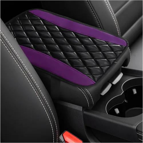 Vista 11 de Dickno Cojín para Consola Central de Automóvil, Funda Universal de Cuero Impermeable para Caja de Asiento de Reposabrazos, Cómodo Protector