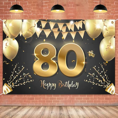 Vista 23 de HAMIGAR Fondo de pancarta de feliz cumpleaños número 10 de 6 x 4 pies, decoraciones de cumpleaños de 10 años, suministros de fiesta para niñas