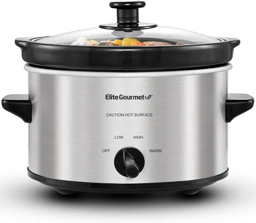 Vista 13 de MaxiMatic Elite Gourmet olla de cocción lenta de 1.5 qt, Plateado Tapa de cristal ajustable apta para lavavajillas, ideal para entradas, salsas