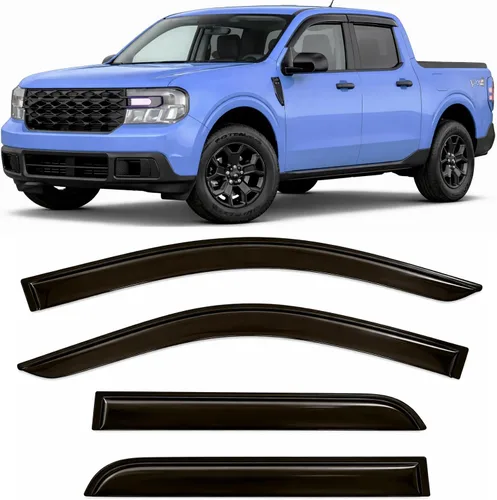 Vista 16 de Protectores de lluvia en canal 2015-2026 para Ford F150 SuperCrew Deflectores de visera de ventana lateral (solo cabina de tripulación) XL STX XLT