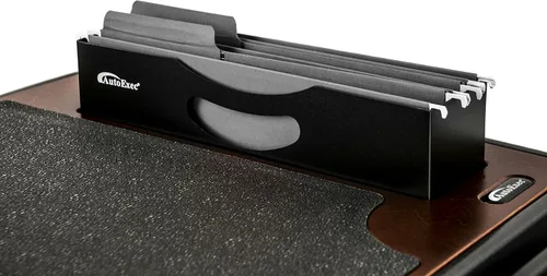 Vista 5 de Escritorio AutoExec Efficiency FileMaster para automóvil, con soporte para teléfono
