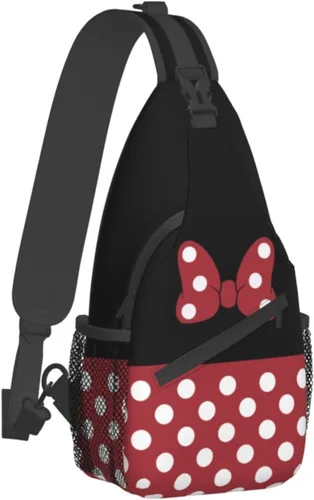 Vista 2 de Bolso bandolera de dibujos animados para mujeres y hombres, mochila de viaje para senderismo, Bolso honda de dibujos animados