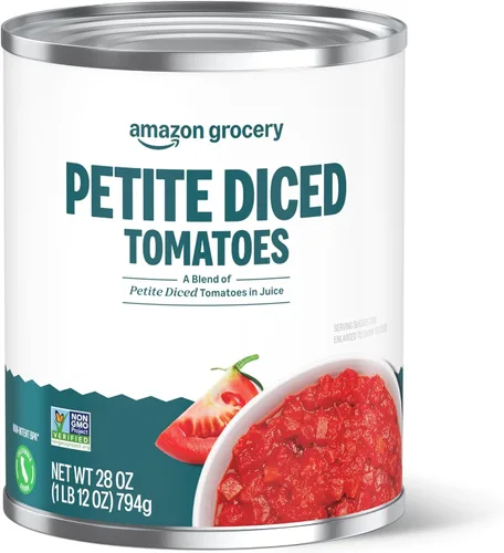 Vista 5 de Amazon Fresh, Tomates pequeños en cubitos, 28 onzas (anteriormente Happy Belly, el embalaje puede variar)