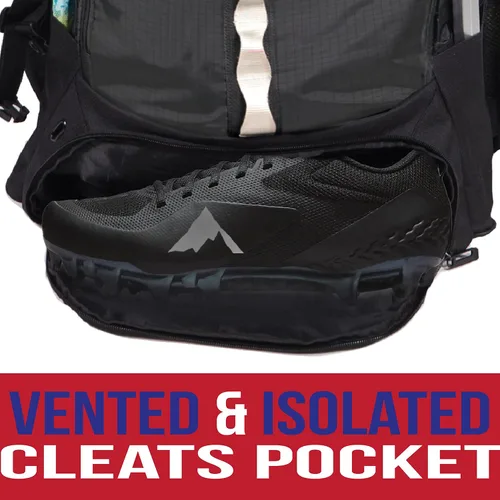 Vista 4 de Athletico Lacrosse Bag - Mochila extra grande para equipo de hockey sobre césped - Dos soportes para palos y compartimento separado para tacos
